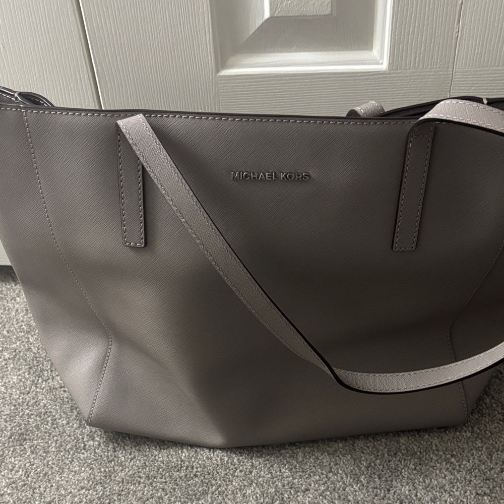 Michael Kors Gray Saffiano Tote